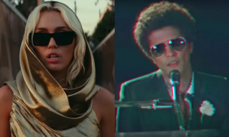 A cantora Miley Cyrus está sendo processada pelo suposto plágio de Bruno Mars em “Flowers”, música que rendeu dois prêmios Grammy à americana em 2023 (gravação do ano e melhor performace solo pop). A informação é da revista “Rolling Stone”. 

