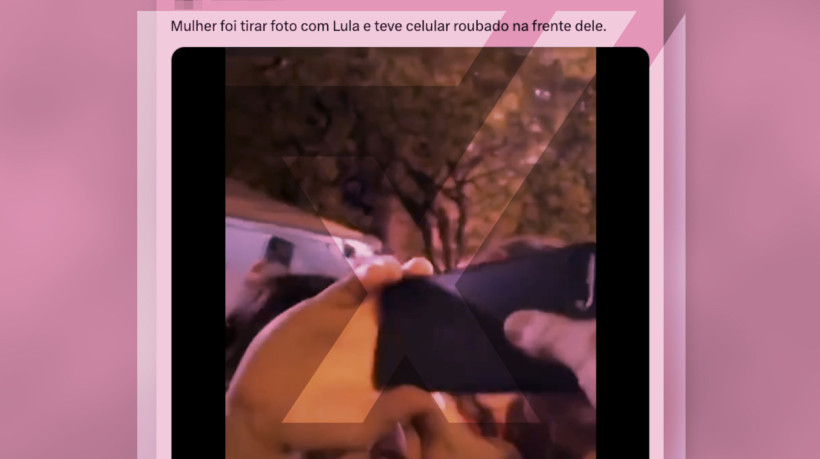 Autor de publicação mente ao afirmar que mulher teve o celular roubado ao tirar foto com o presidente Lula