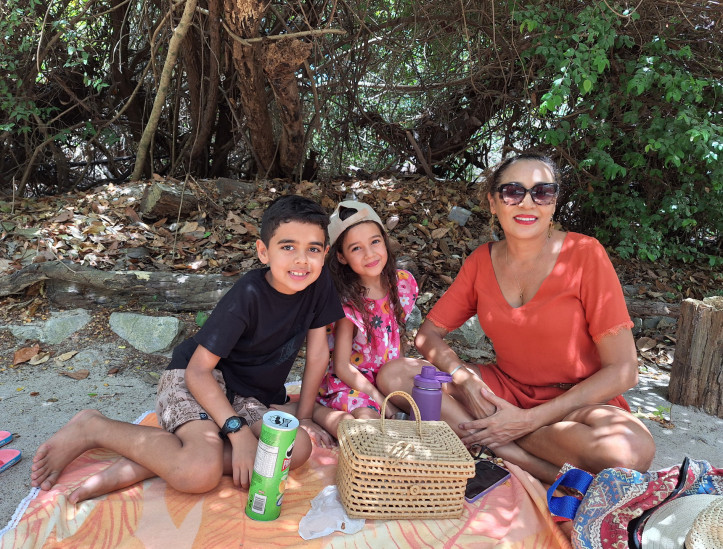 Meirivânia Daniele, 51, levou dois sobrinhos para conhecer o Parque Botânico neste domingo, 29