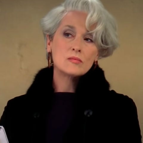 Miranda Priestly: a atriz Meryl Streep deu vida à editora-chefe da revista de moda “Runway”. Apesar de ser exigente e aparentemente prepotente, é na verdade uma mulher incrivelmente criativa, inteligente e forte. 