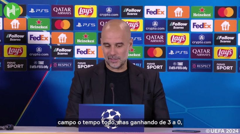 Guardiola explica substituição de Haaland contra o Slovan Bratislava: 'Tenho que cuidar dele'