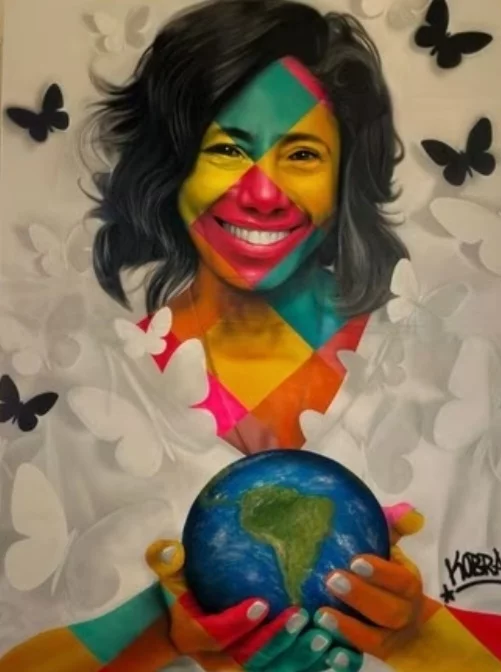 Após a morte da jornalista Glória Maria, em fevereiro de 2023, Kobra recebeu uma encomenda do Fantástico e produziu uma obra de arte que retratou a jornalista em múltiplas cores. 