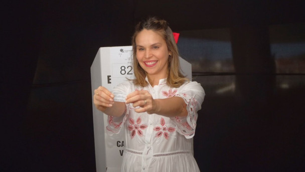 Votação Gabriella Aguiar (PSD), vice de Evandro Leitão (PT), no Iate clube, em Fortaleza