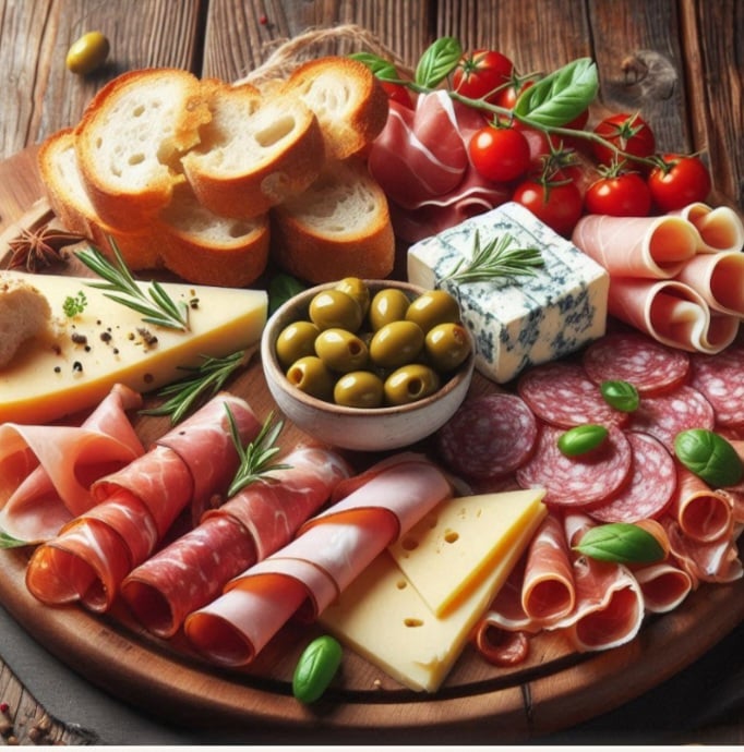 Na França, os apéritifs são bebidas e petiscos que antecedem a refeição, como queijos, patês e baguetes, promovendo um momento de confraternização.
