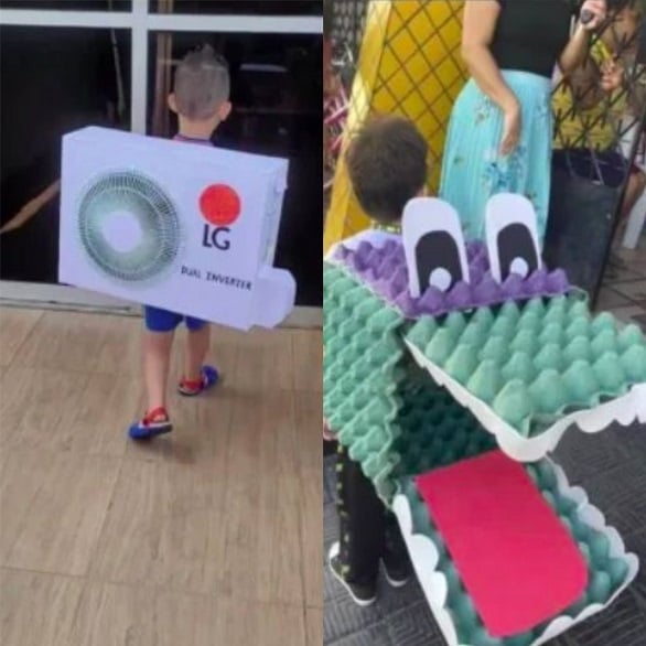 Xô calor: Depois do ventilador, porque não uma mochila de ar condicionado? E que tal essa de jacaré feita com caixas de ovos?