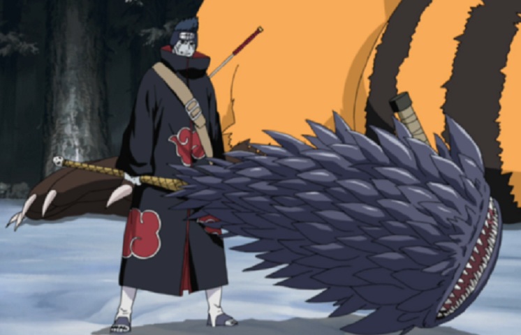  Ser parceiro de Itachi já é algo de destaque, porém Kisame não ficava apenas nesse status, já que tinha jutsus agressivos e uma mente cruel. Sua capacidade de dominar o elemento água e de ter o controle da espada Samehada garantem sua vaga nesse poderoso Top 5. 