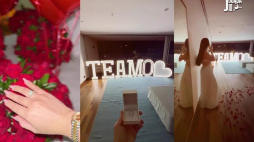 Cebolinha levou a esposa para um local, fez caminho com rosas, letreiro de 'Te amo', além de um anel e balões 