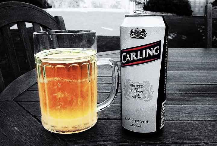 Carling: Uma lager leve e refrescante, é a marca mais vendida no Reino Unido.
