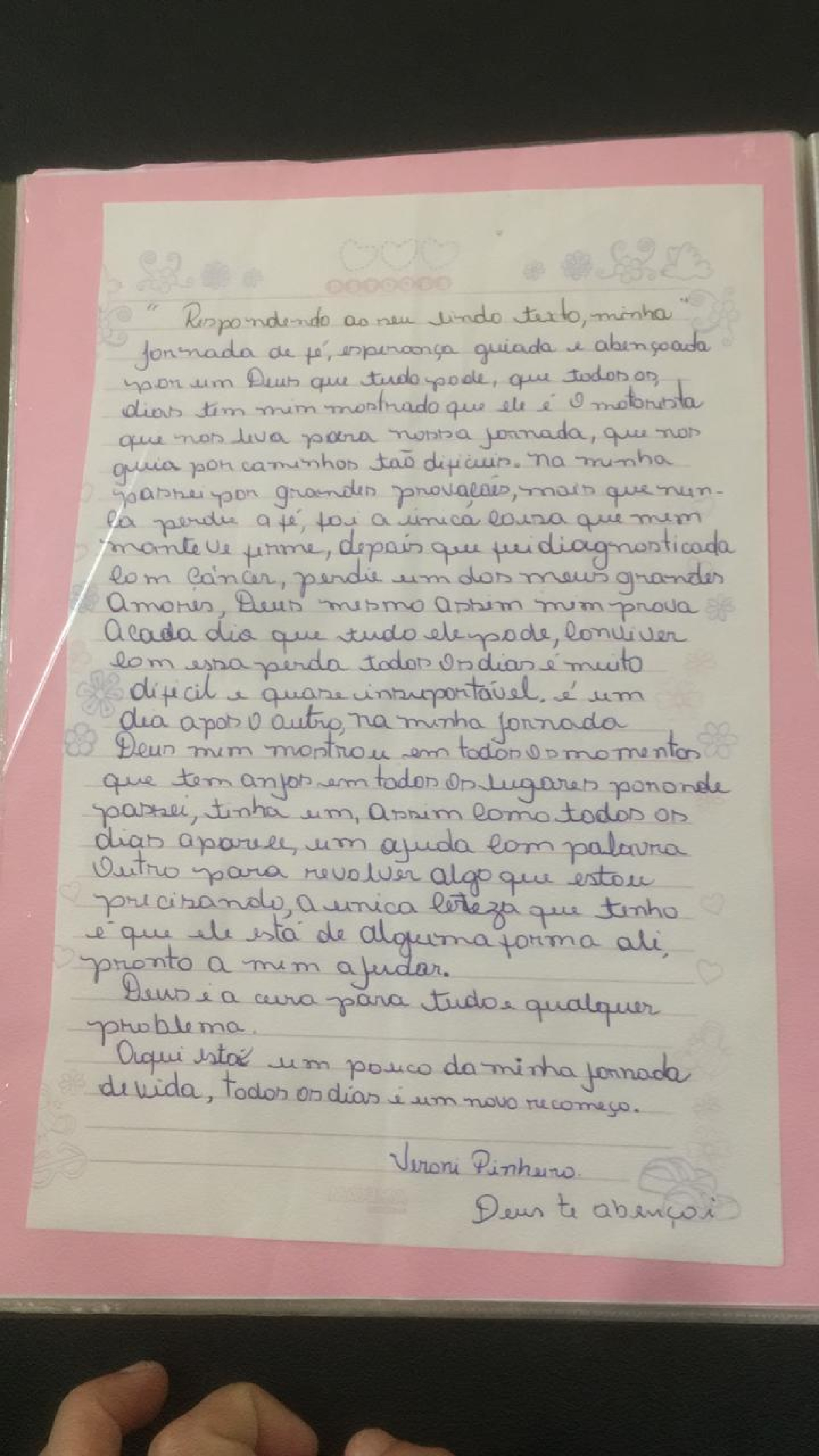 Cartas trocadas entre pacientes e alunos