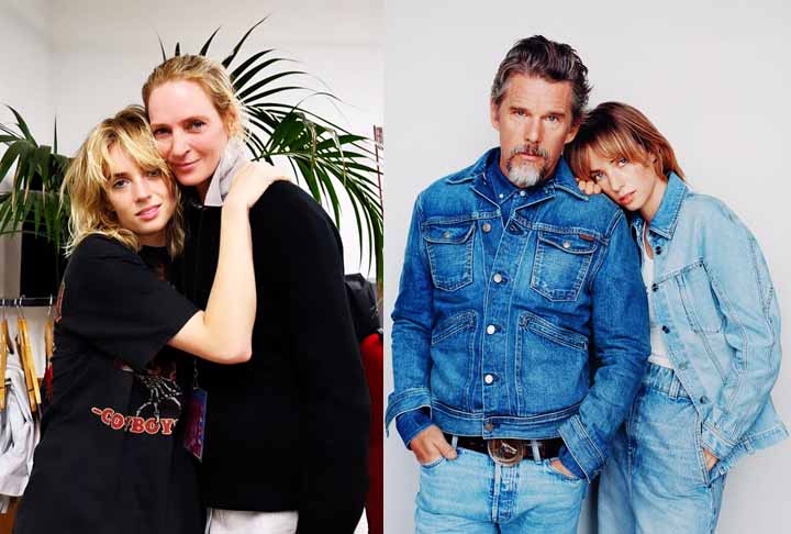 Além de Saleka, outros filhos de diretores, atores e cineastas também decidiram seguir o caminho dos pais e brilhar nas telonas. Entre eles, está Maya Hawke, filha dos atores Uma Thurman e Ethan Hawke.