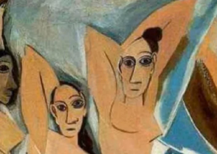 A tela, que apresenta cinco figuras femininas com formas angulares e um uso audacioso de cores, é um exemplo claro do novo caminho que Picasso estava trilhando.