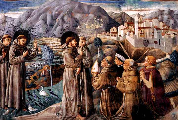 Com o hábito da pregação itinerante, quando os religiosos de seu tempo costumavam fixar-se em mosteiros, desenvolveu uma profunda identificação com os problemas de seus semelhantes e com a humanidade do próprio Cristo.