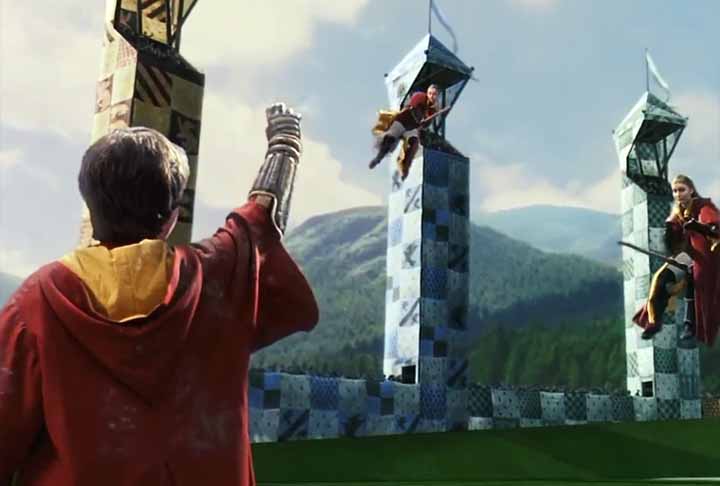 No quarto livro, O Cálice de Fogo, Harry participa do Torneio Tribruxo e testemunha a captura do pomo de ouro por Viktor Krum, apanhador da equipe da Bulgária, durante a Copa Mundial de Quadribol.