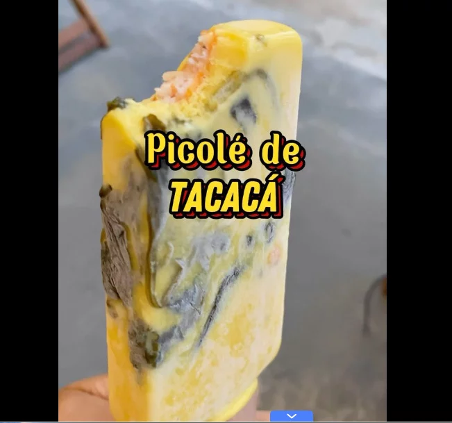Na onda de sorvetes exóticos, uma iguaria que costuma ser consumida bem quente virou picolé. Trata-se da paleta de tacacá, lançada numa sorveteria no bairro de Pedreira, em Belém do Pará. 