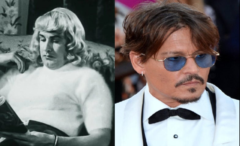 Johnny Depp em Ed Wood (1994): Ainda no início da carreira, o ator aparece em algumas cenas vestido de mulher nesta cinebiografia sobre o diretor de cinema Edward D. Wood Jr.