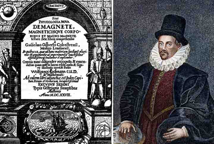 William Gilbert foi um médico e cientista inglês que, em 1600, escreveu o livro De Magnete. Ele foi o primeiro a sugerir que a Terra é um grande ímã e fez muitas contribuições para a compreensão do magnetismo.
