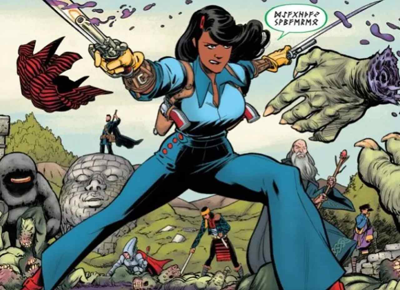 A Conjuradora (Marvel) - O seu nome verdadeiro é Nina e A Conjuradora é a forma como ela quer ser chamada quando está em combate.