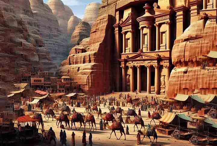 Redescoberta em 1812 pelo explorador suíço Johann Burckhardt, Petra impressiona pela engenhosidade de seu sistema hidráulico, que garantia água em pleno deserto. Declarada Patrimônio Mundial pela UNESCO em 1985, é um dos destinos turísticos mais emblemáticos do mundo e foi eleita uma das Novas Sete Maravilhas do Mundo em 2007.

