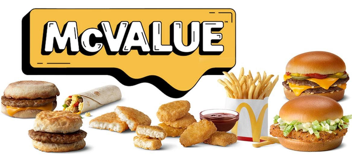 Com o nome “McValue”, o menu econômico oferecerá um combo de refeição por 5 dólares (R$ 29 na cotação atual) e a opção de pagar apenas 1 dólar para adicionar um item a uma compra.
