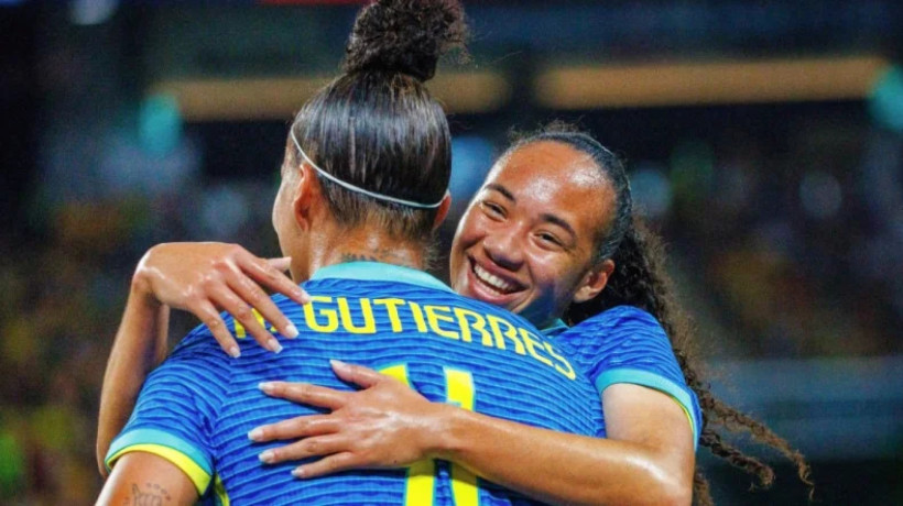 Amanda Gutierres marcou dois gols na vitória de 3 a 1 do Brasil sobre a Austrália 
