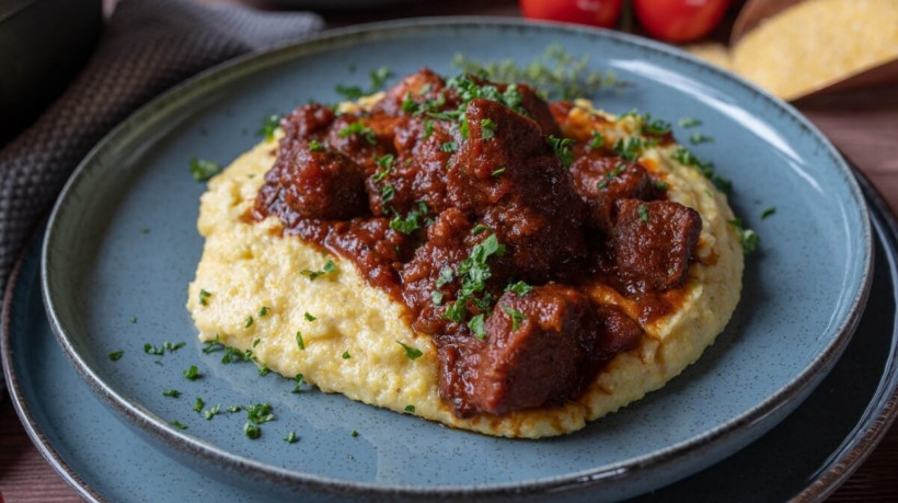 Carne com polenta (Imagem: krolikova | Shutterstock) 