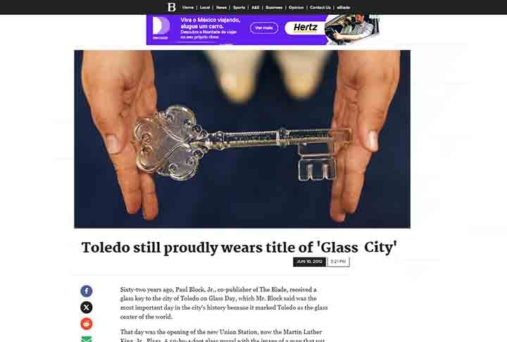 Toledo, EUA: Reconhecida como Capital Mundial do Vidro, Toledo abriga a Libbey Glass e o Toledo Museum of Art. Produz desde vidros industriais até peças decorativas. Sua história é marcada pela inovação técnica e artística.