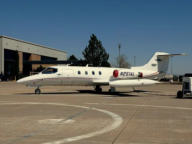 O modelo do avião era como este da foto. Um Learjet 25D. E tinha o prefixo PT-LSD. 