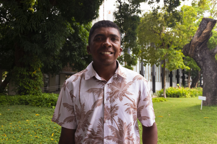 Fortaleza- CE, Brasil, 06-12-24: O Governo do Cear&aacute; apresenta a&ccedil;&otilde;es para o Programa Cisternas no Pal&aacute;cio da Aboli&ccedil;&atilde;o. Na foto, Antoniel Matias Lima, 29, pescador beneficiado do programa de Fogareiro, Quixeramobim. (Foto: Lorena Louise/Especial para O POVO)