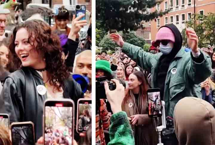 No evento dedicado a Harry Styles, por exemplo, placas pediam números de telefone ou questionavam se os sósias estavam solteiros. 