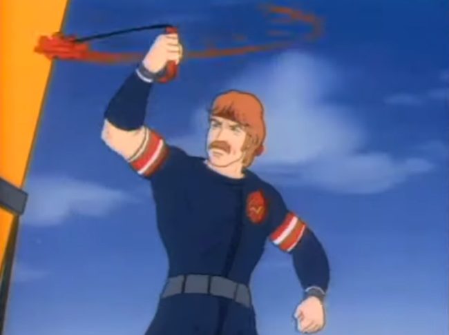 Em 1986, o ator ganhou um desenho animado com seu nome. Intitulado Chuck Norris Karate Kommandos, a série tinha o ator como protagonista contra terroristas e com o apoio de ajudantes para vencer os inimigos.