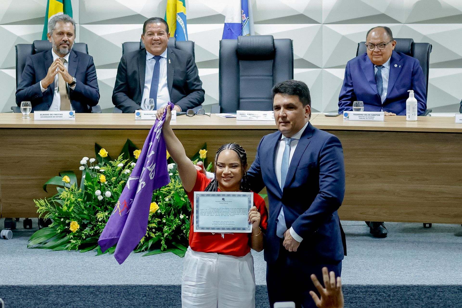 Mari Lacerda (PT) na cerimônia de diplomação dos eleitos de Fortaleza