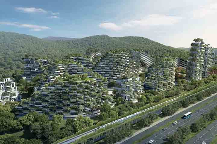 Batizado de Liuzhou Forest City, o projeto de urbanismo sustentável é o primeiro do gênero no mundo. 
