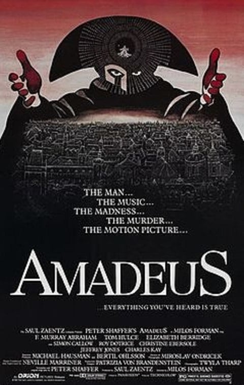 O filme Amadeus, dirigido por Miloš Forman em 1984, mostra de forma dramática e emocionante a trajetória do compositor.