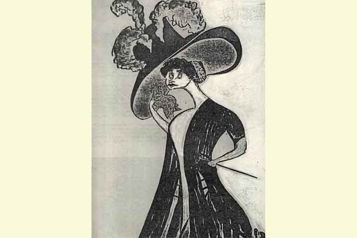 De volta ao Brasil, em 1906, Nair renasce como Rian, pseudônimo sob o qual publicou caricaturas de personagens da alta sociedade. A primeira delas foi a da artista francesa Réjane, na revista Fon-Fon!, em 1909.