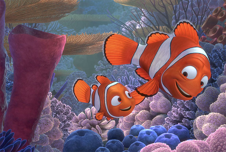 Marlin é um peixe palhaço e papai de Nemo, protagonista do desenho Procurando Nemo. Por sinal, ele tem uma característica superprotetora, já que Nemo é o único membro da família que lhe resta. 