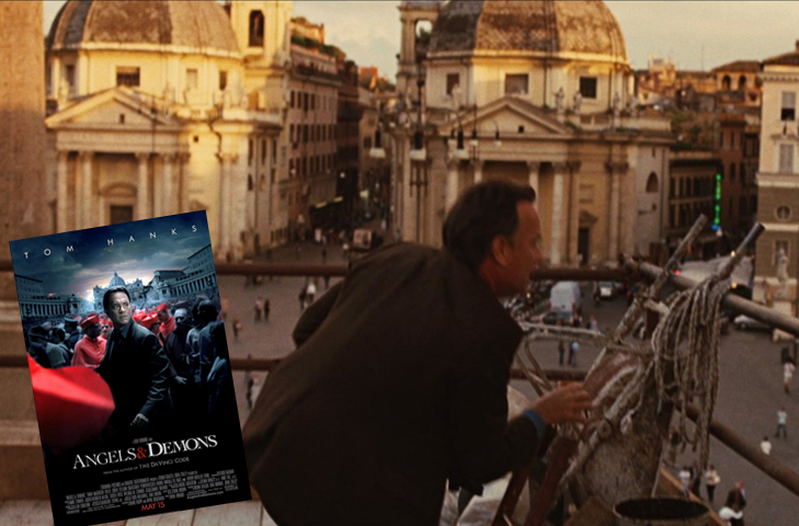 Em 2009, Anjos e Demônios, baseado no livro de Dan Brown, não apenas mostra a cidade como detalha aspectos de igrejas, palácios, monumentos e obras de arte em Roma, elementos que fazem parte do mistério a ser desvendado pelo personagem Robert Langdon (Tom Hanks).