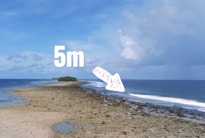 É uma nação insular de baixa altitude. O ponto mais alto acima do nível do mar não passa de 5 metros, disse o ministro, acrescentando que Tuvalu será recriado no metaverso como forma de preservar sua cultura. 