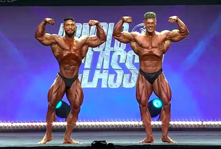 Ramon, que já havia sido campeão em 2023, disputou na categoria Classic Physique e perdeu a primeira colocação para o holandês Wesley Vissers (à direita).