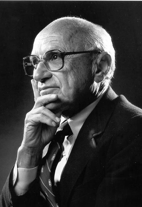 Milton Friedman (1912-2006):  Seu pensamento neoliberal foi estudado por gerações de estudantes e ele foi considerado o segundo economista mais influente do século 20, atrás de John Maynard Keynes. Friedman ganhou o Nobel de Economia em 1976. 