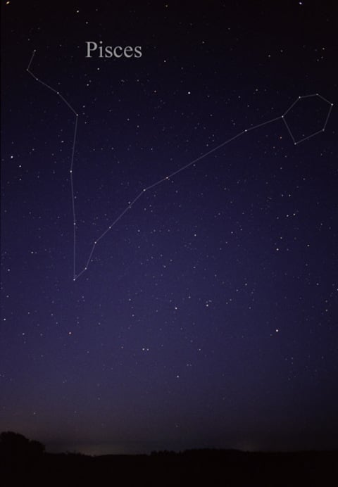 Peixes (20/2 a 20/3) - Elemento água. Marca o fim do inverno no hemisfério norte, e no final do verão no hemisfério sul. Características: sensibilidade, introspecção, instabilidade, indecisão, compaixão, intuição.  