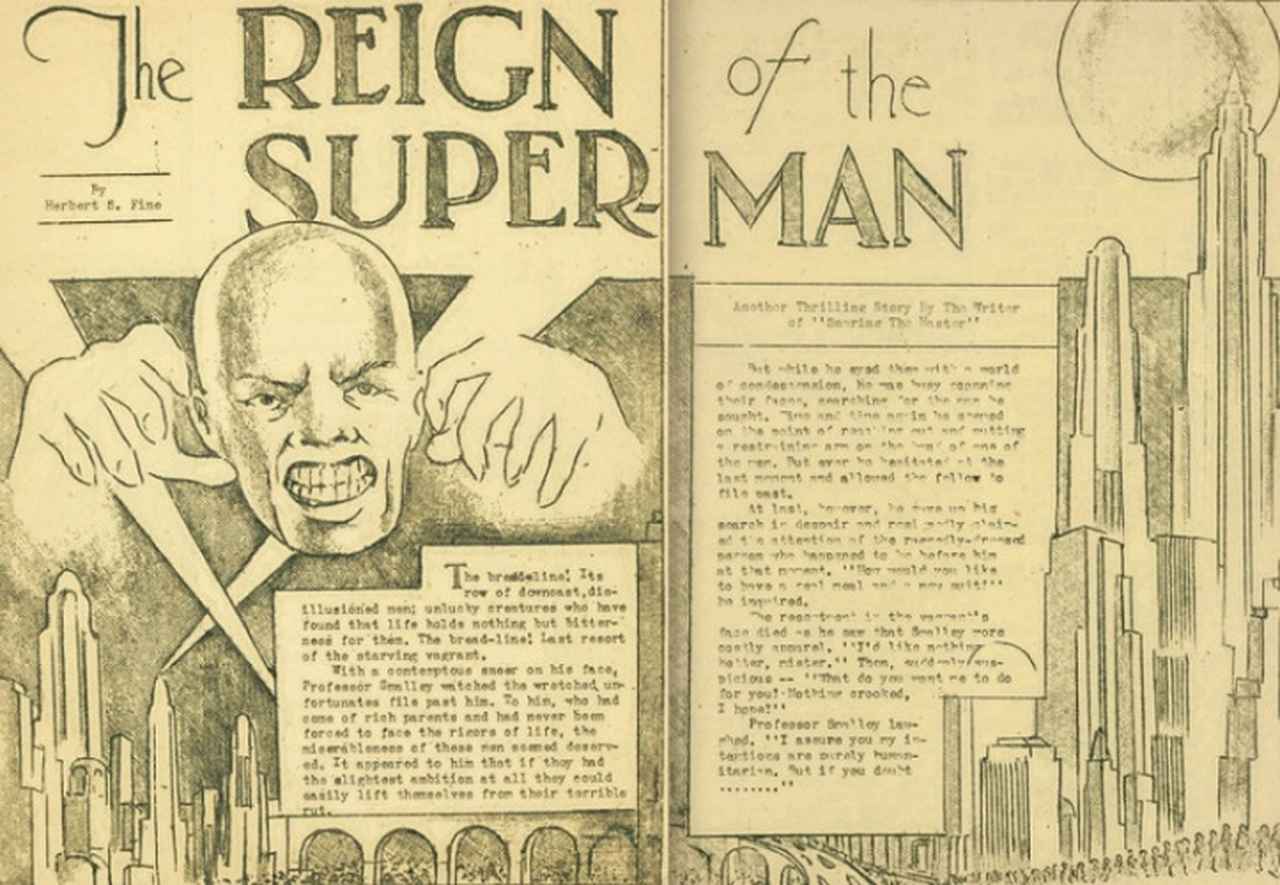 Curiosidade número 2: O Superman original era malvado e careca - Jerry Siegel e Joe Shuster são os criadores do herói e ele foi baseado em um conto de Siegel, onde o personagem era um vilão e careca (curiosamente, Lex Luthor se encaixa nessas características). 