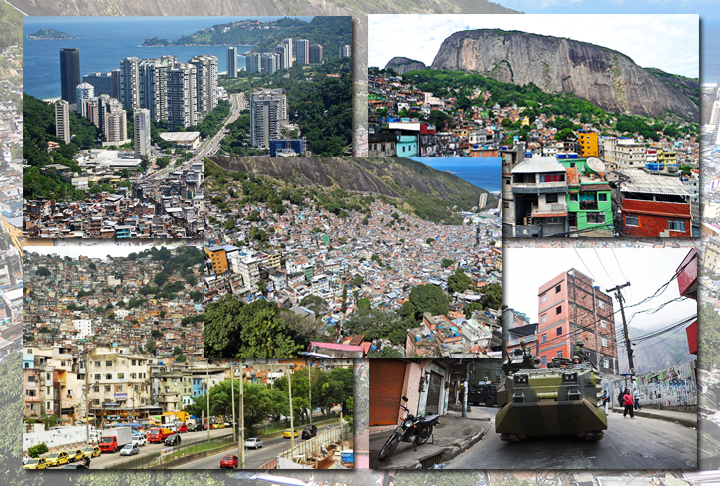 1º lugar: Favela da Rocinha, na Zona Sul do Rio de Janeiro - 72.021 moradores.

