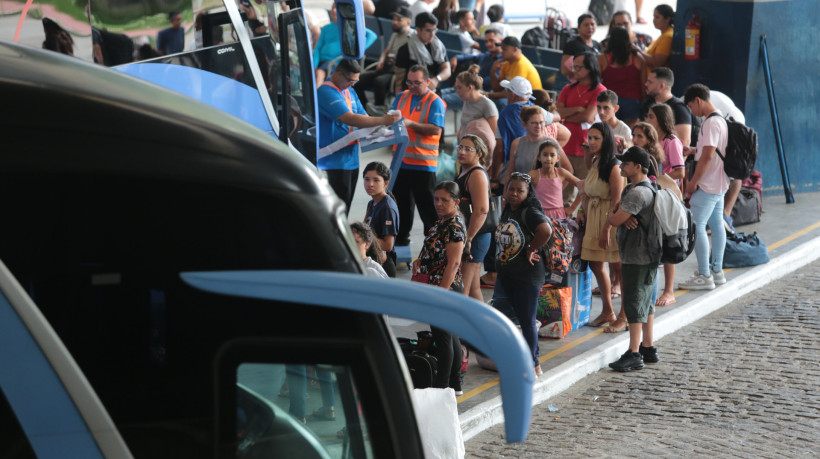 Estimasse que mais de 30 mil passageiros devam embarcar nos terminais rodoviários de Fortaleza