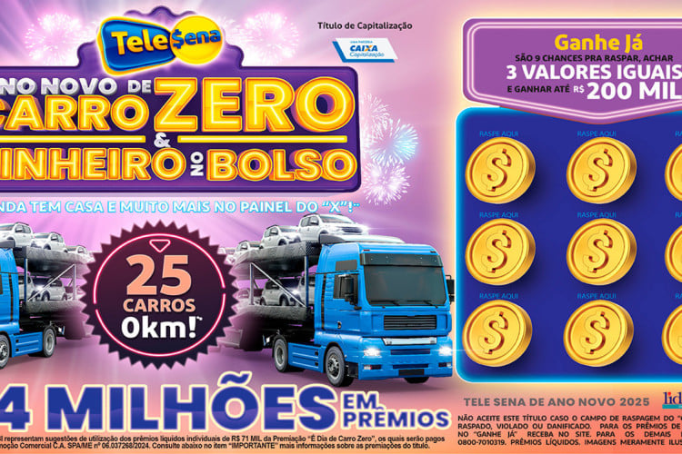 Tele Sena de Ano Novo 2025 1º sorteio hoje (05/01/2025)