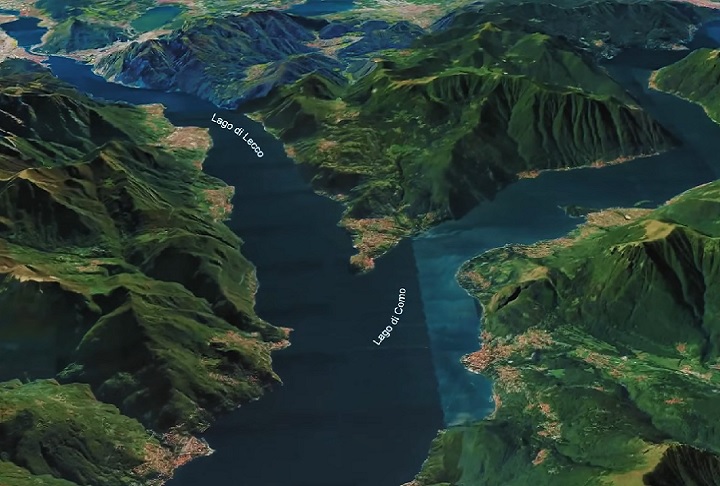 Com sua forma icônica de um Y invertido, o lago é o terceiro maior da Itália, com uma profundidade impressionante de até 410 metros, o que o torna também um dos lagos mais profundos da Europa.