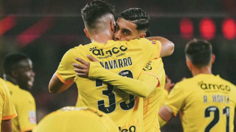 Brasileiro marca pela primeira vez na carreira no triunfo dos braguenses por 2 a 1, neste sábado, no Estádio da Luz, pelo Campeonato Português