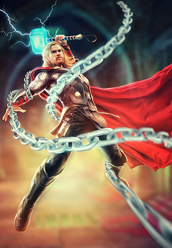  Além do martelo, Thor também podia usar dois artefatos: o járngreipr - luvas de ferro - para manejar o mjölnir; e o megingjord, cinto que lhe concedia  aumento da força e habilidade no manejo do martelo. 