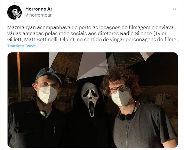 Pelas redes sociais, grupos e fãs de filmes de terror postaram o espanto com a situação. 