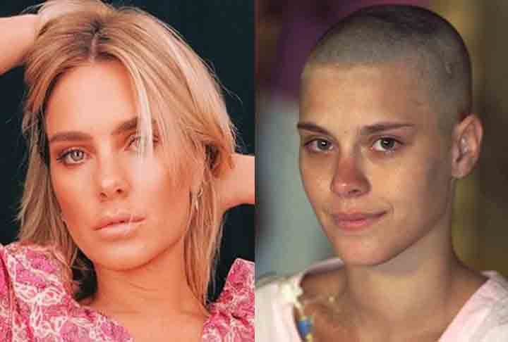 Carolina Dieckmann-  A atriz viveu Camila na novela Laços de Família(2000). A personagem  enfrentou um câncer e, após os efeitos da quimioterapia, decide raspar a cabeça ao som de Love By Grace de Lara Fabian, uma das cenas mais marcantes da TV brasileira.