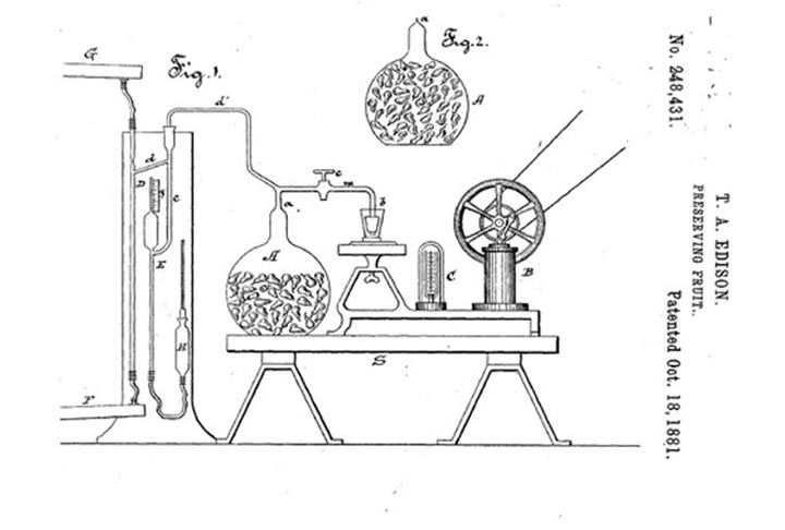 Vendeu seu primeiro invento por 40 mil dólares e ainda assinou um contrato com a Western Union, situação que lhe permitiu estabelecer-se por conta própria em Newark, subúrbio de Nova York. Na ilustração, a embalagem a vácuo, mais uma invenção de sua vida.